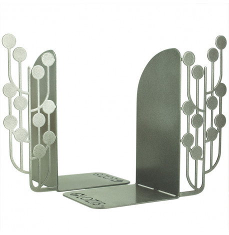 Упоры для книг Glozis Dots Silver (серебристые)