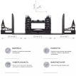 Тримачі для книжок Glozis Tower Bridge (чорні)