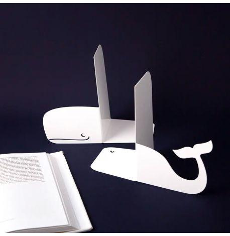 Упори для книг «Кит» (білий)