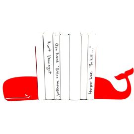 Упори для книг «Кит» (червоний)