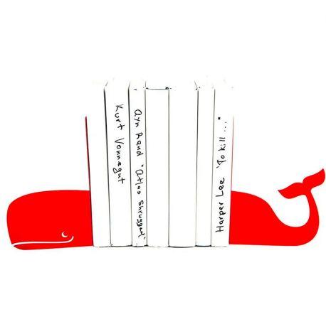 Упори для книг «Кит» (червоний)