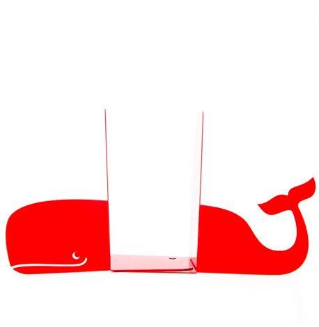 Упори для книг «Кит» (червоний)