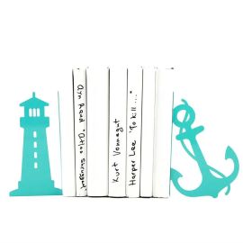 Упори для книг «Маяк і Якір» (бірюзові)