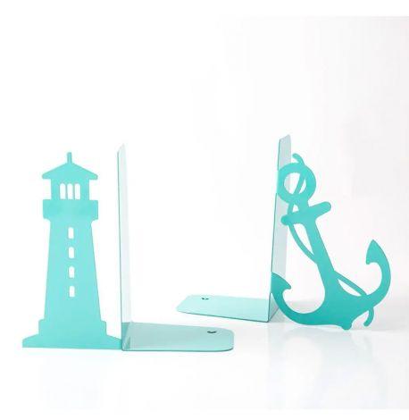 Упори для книг «Маяк і Якір» (бірюзові)
