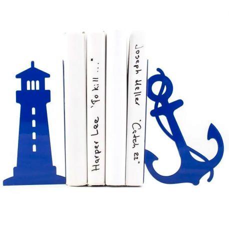 Упоры для книг «Маяк и Якорь» (темно-синий)