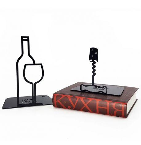 Упоры для книг More wine, less whine