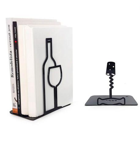 Упоры для книг More wine, less whine