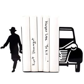 Упори для книг «Письменник і автомобіль» (чорні)