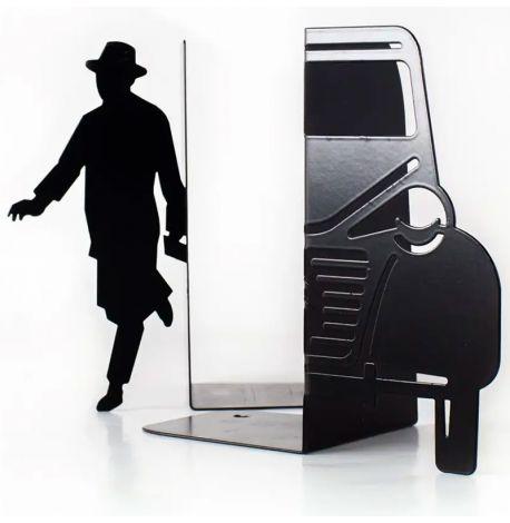 Упоры для книг «Писатель и автомобиль» (черные)