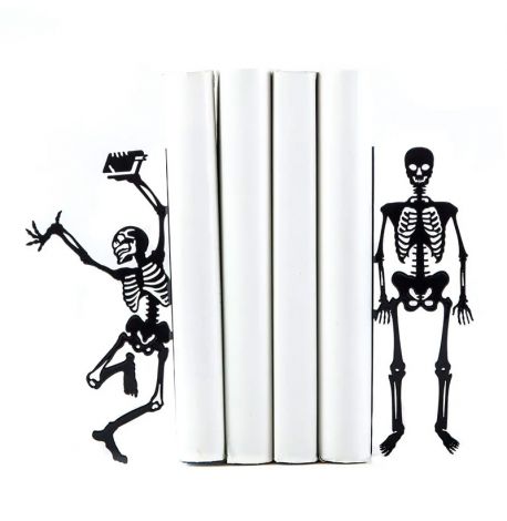 Держатели для книг «Счастливые скелеты» (черные)