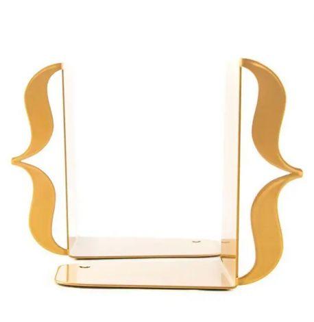 Упоры для книг «Скобы» (золотистые)