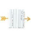 Упоры для книг «Стрела» (ярко-золотая)