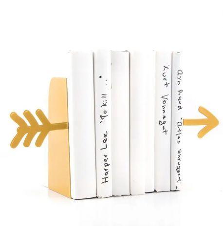 Упоры для книг «Стрела» (ярко-золотая)