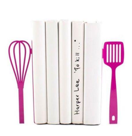 Держатели для книг «Венчик и лопатка» (фуксия)