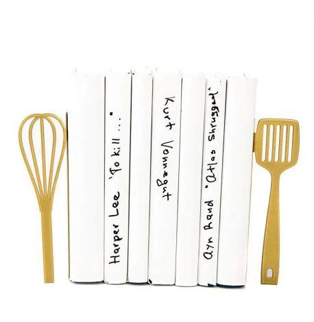 Держатели для книг «Венчик и Лопатка» (золото)