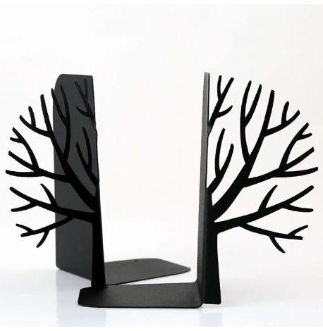 Упори для книг «Зимове дерево» (чорний)