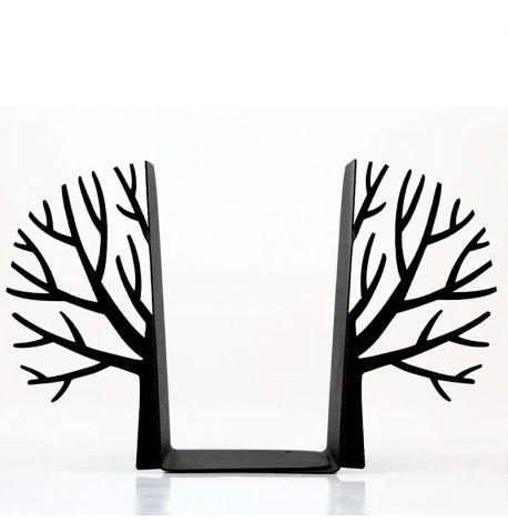 Упори для книг «Зимове дерево» (чорний)