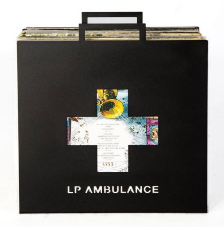 Металевий контейнер для зберігання вінілових платівок LP Ambulance