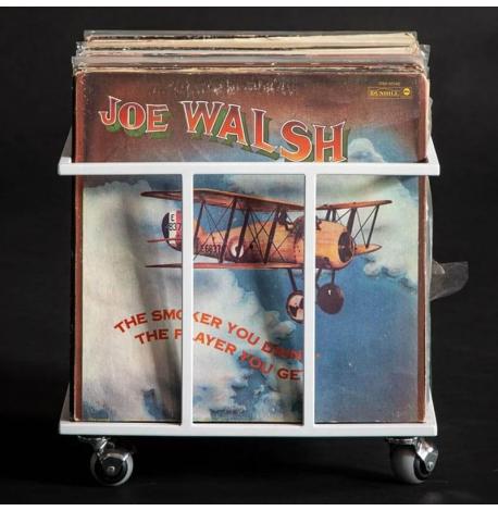 Металевий контейнер для зберігання вінілових платівок «Модель II» (білий)