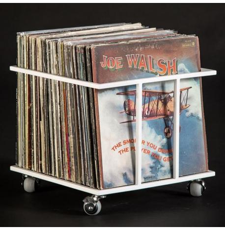 Металевий контейнер для зберігання вінілових платівок «Модель II» (білий)