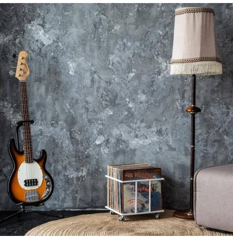 Металевий контейнер для зберігання вінілових платівок «Модель II» (білий)