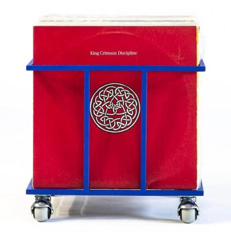 Металлический контейнер для хранения виниловых пластинок «Модель II» (синий)