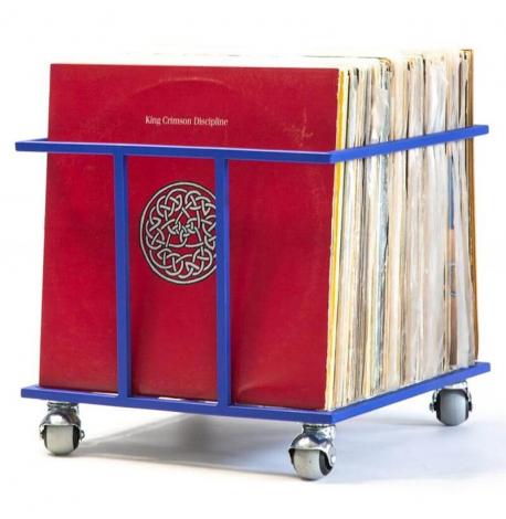 Металлический контейнер для хранения виниловых пластинок «Модель II» (синий)