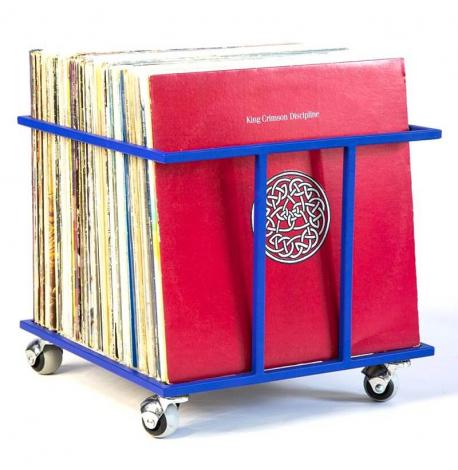 Металлический контейнер для хранения виниловых пластинок «Модель II» (синий)