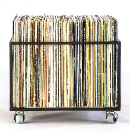 Металевий контейнер для зберігання вінілових платівок «Вікно в світ музики»