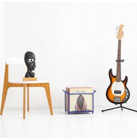 Контейнер для хранения виниловых пластинок с ручками (синий)