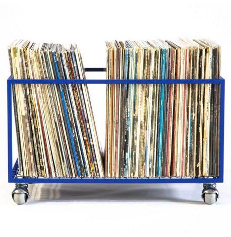 Контейнер для хранения виниловых пластинок (синий)