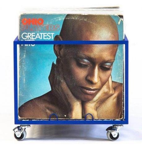 Контейнер для хранения виниловых пластинок (синий)