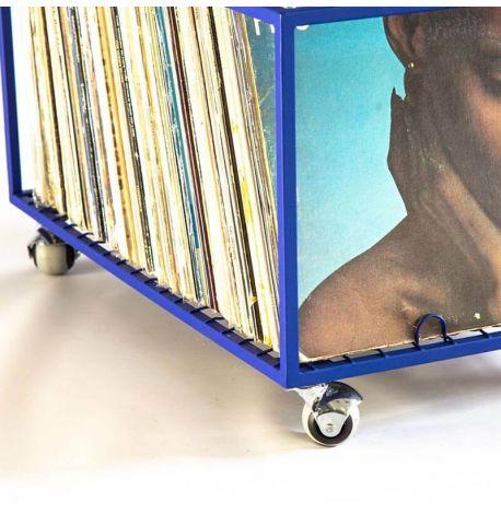 Контейнер для хранения виниловых пластинок (синий)