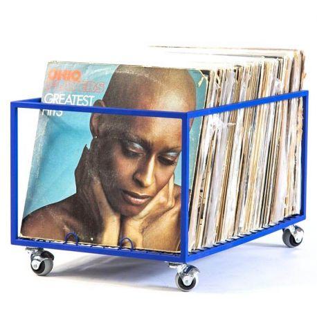 Контейнер для хранения виниловых пластинок (синий)