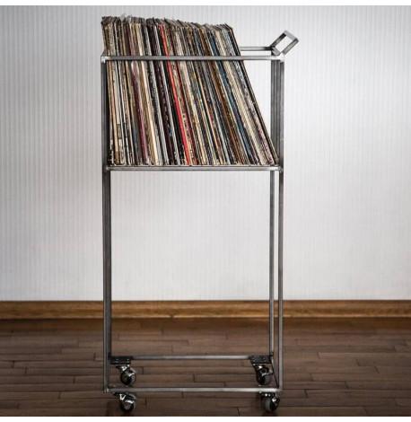 Контейнер для виниловых пластинок высокий (на колесиках)