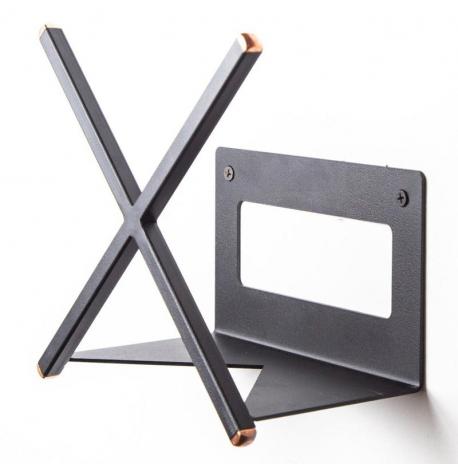 Настінна полиця-дисплей для платівок (чорна)