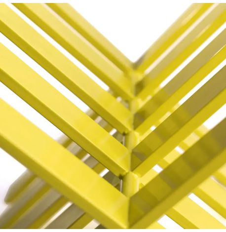 Металева підставка для вінілових платівок і журналів (жовта)