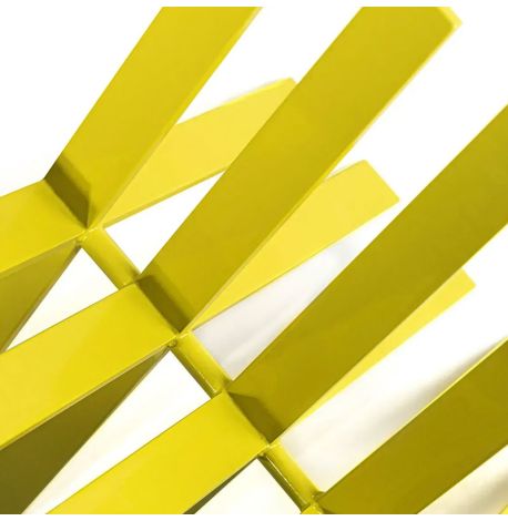 Металева підставка для вінілових платівок і журналів (жовта)