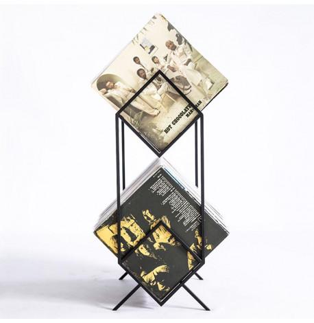 Металевий стелаж для зберігання платівок «Ромб 160» (2-х рівневий)