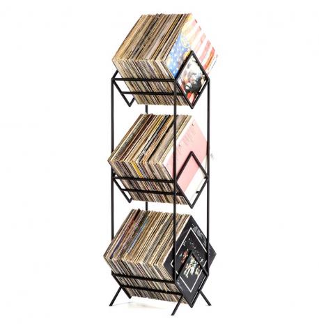 Металевий стелаж для зберігання платівок «Ромб 300» (3-х рівневий)