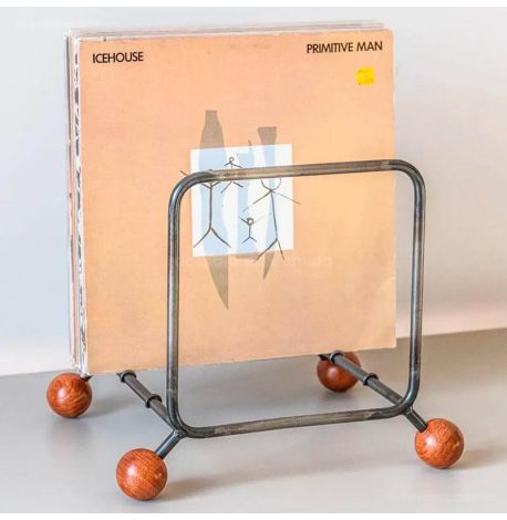 Підставка для вінілових платівок з дерев'яними ніжками