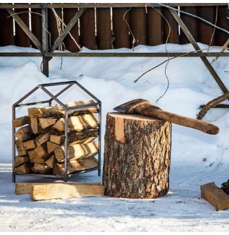 Металлическая дровница "Домик"