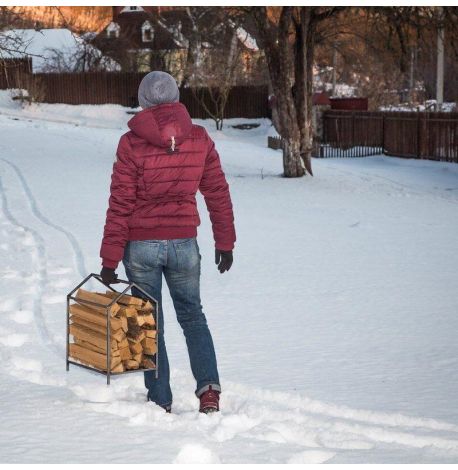 Металлическая дровница "Домик"
