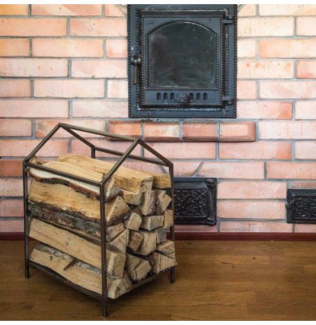 Металлическая дровница "Домик"