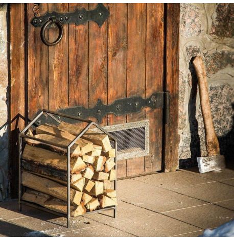 Металлическая дровница "Домик"