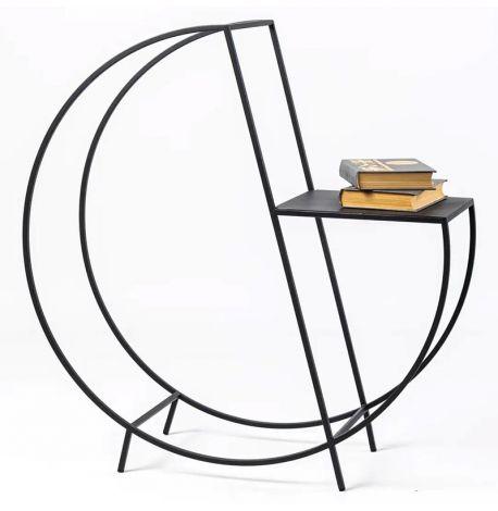 Металева дровниця "Коло" з полицею