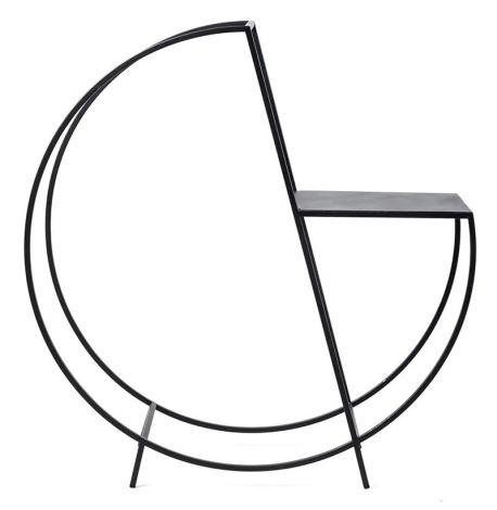 Металева дровниця "Коло" з полицею