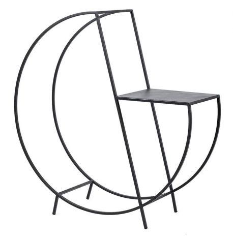 Металева дровниця "Коло" з полицею