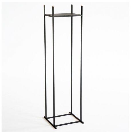 Металева прямокутна дровниця з мідними наконечниками