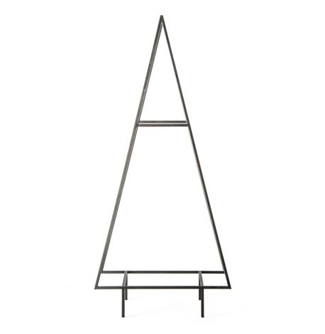 Металева дровниця "Ялинка" з полицею